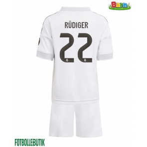 Real Madrid Antonio Rudiger #22 Hemmaställ Barn 2025-26 Kortärmad (+ Korta byxor)